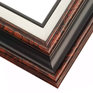 Rustic Wood Picture Frame | Burled Mahogany w/ Black Picture Frame 14 ...